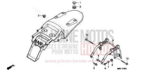 KOTFLUEGEL, HINTEN (1) NX650S de 1995